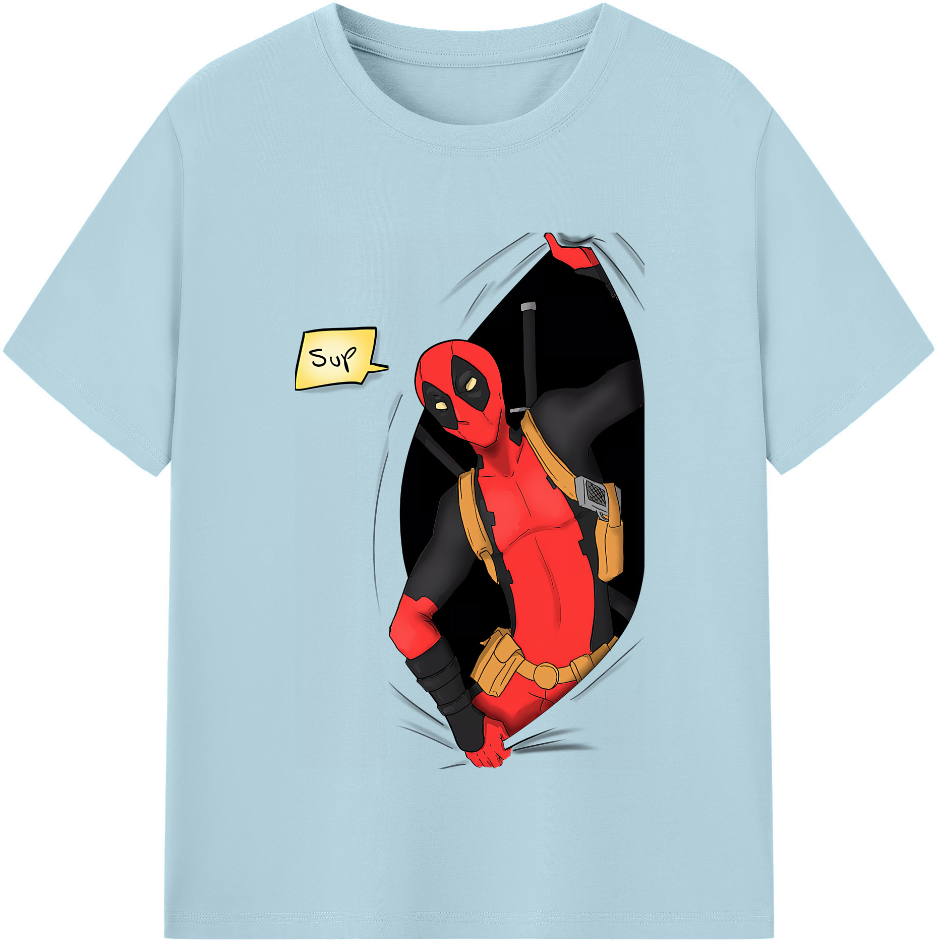 （画像用） Deadpool デッドプール 綿100％半袖Tシャツ（フロントプリント）